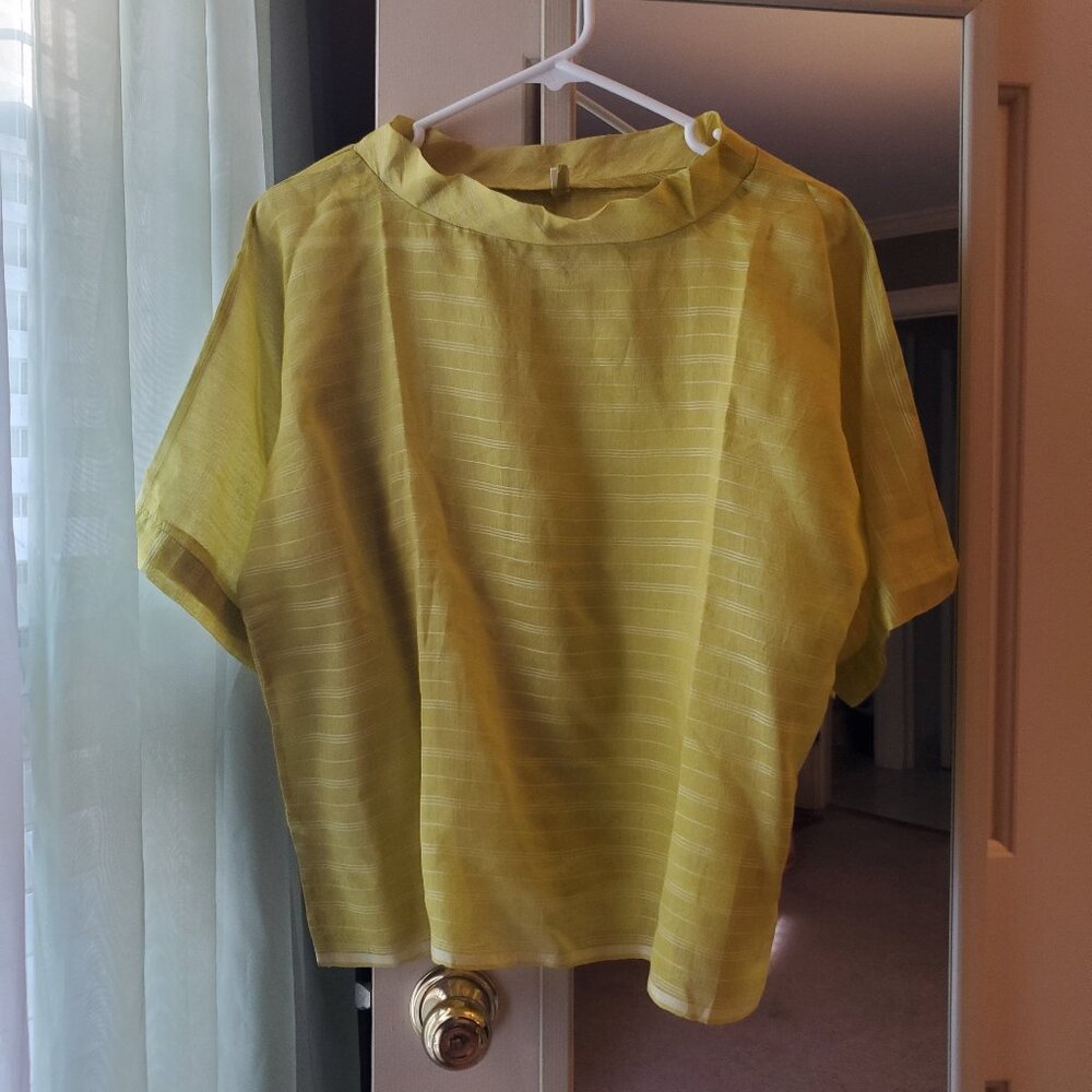 NWOT Mason & Mill striped silk top